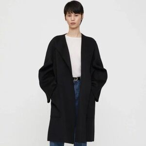 NWOT Toteme Black Double Wool Cape Coat | Size 36